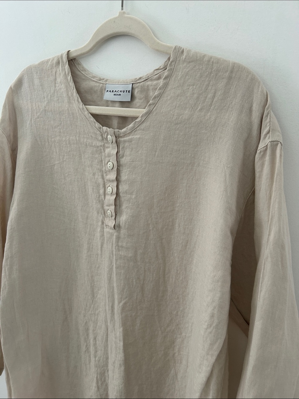 Parachute Linen House Dress Size Medium Midi Oversized Comfy Tunic/Nightshirt - Picture 12 of 15